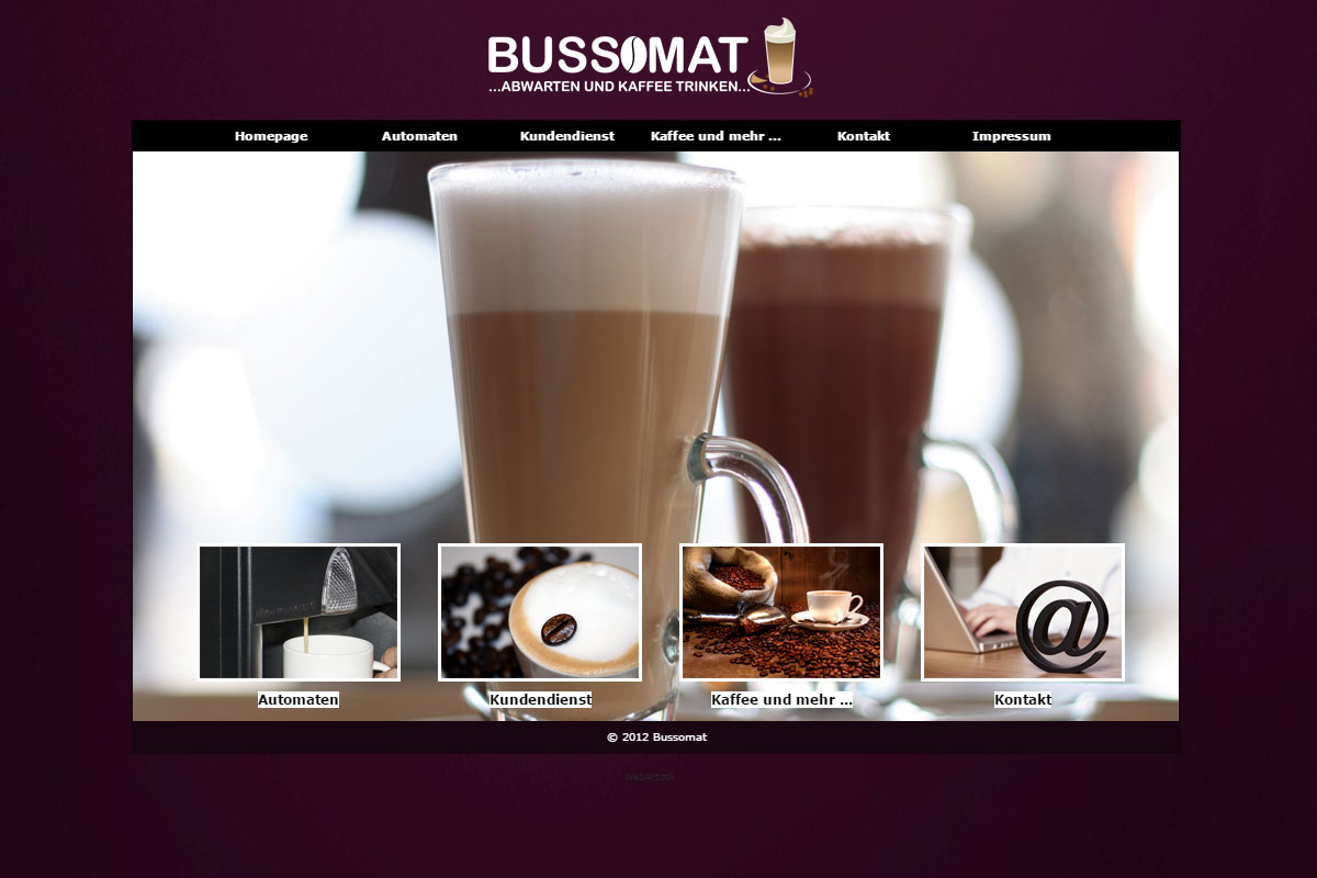 Screenshot Website Bussomat