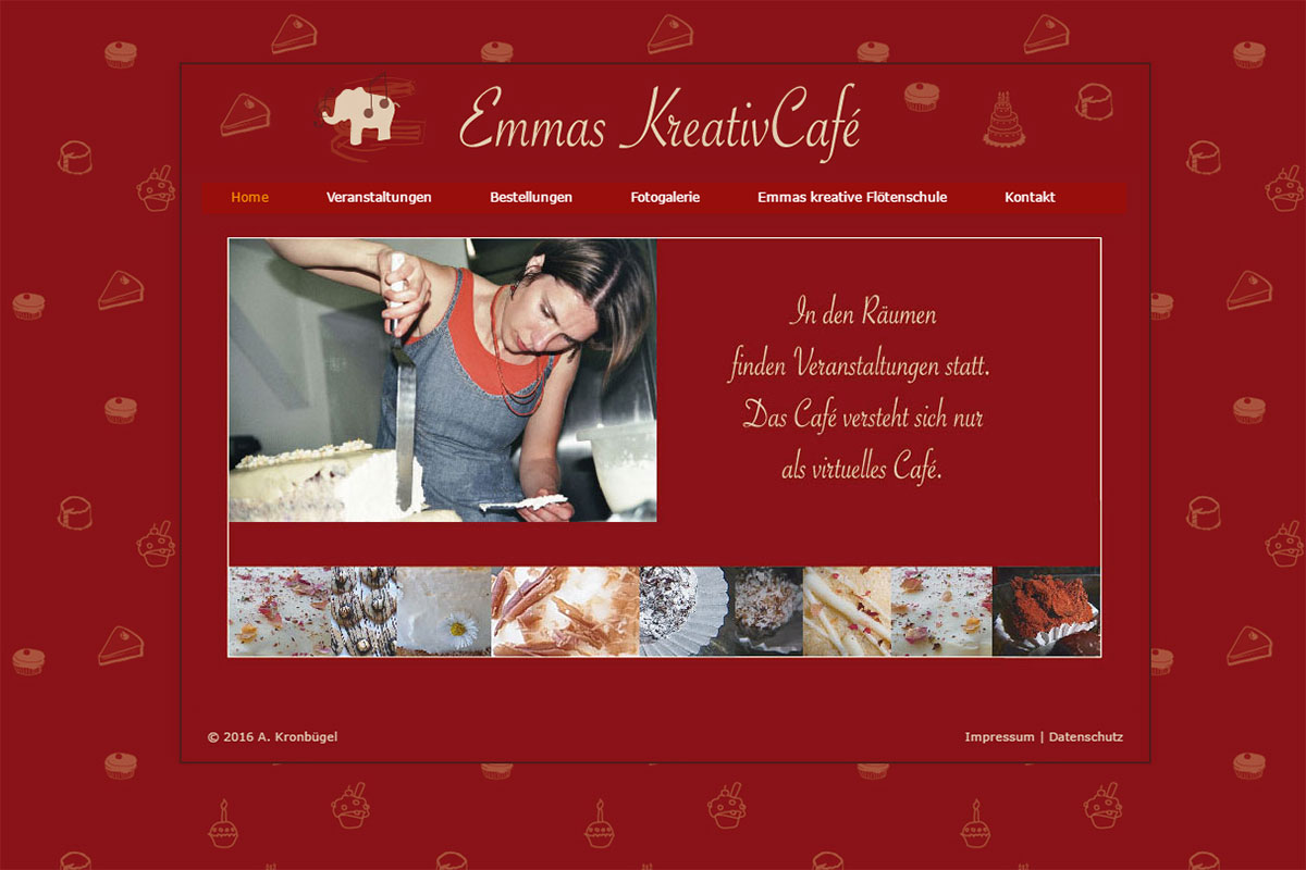 Screenshot Website Emmay Kreativ Cafe