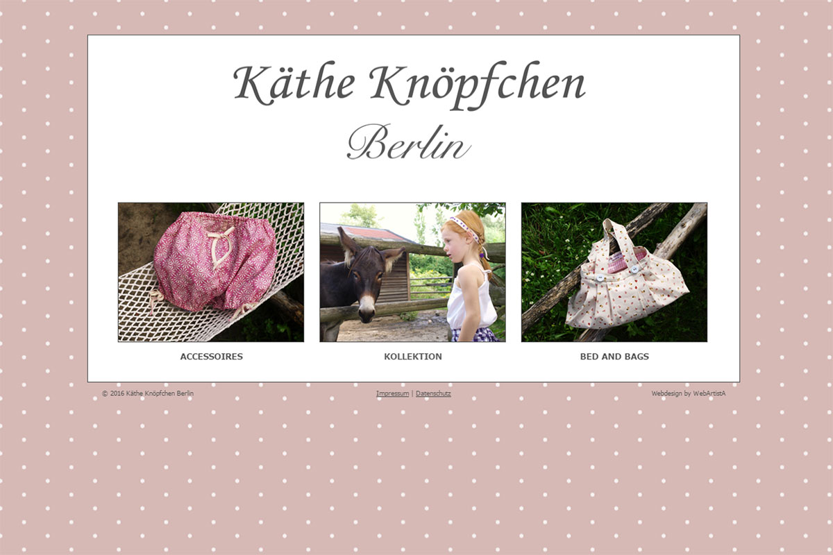 Screenshot Website Käthe Knöpfchen